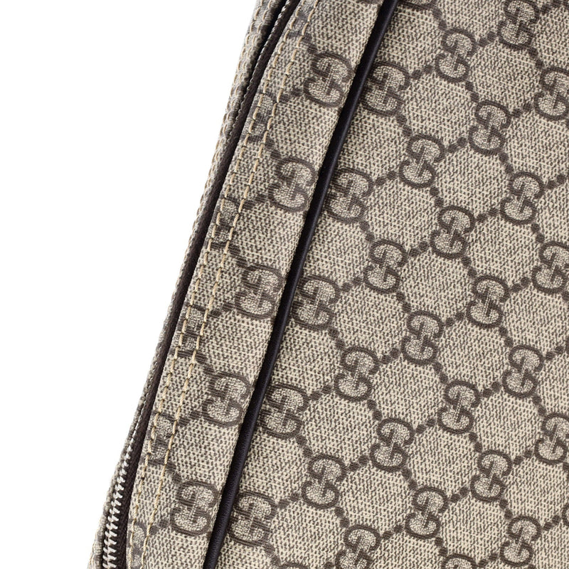 Front Zip Messenger Gg Coated Canvas