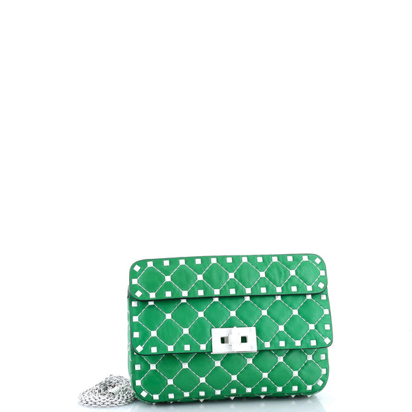 Free Rockstud Spike Flap Bag Quilted