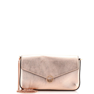 F Is Fendi Envelope Chain Clutch Leather