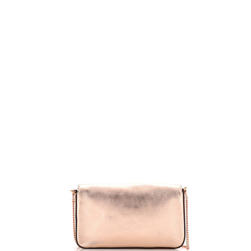F Is Fendi Envelope Chain Clutch Leather