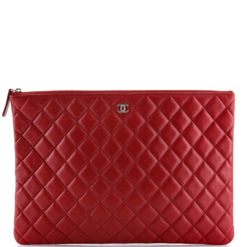 O Case Clutch Quilted Lambskin Large