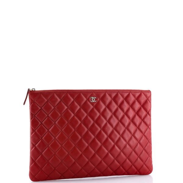 O Case Clutch Quilted Lambskin Large