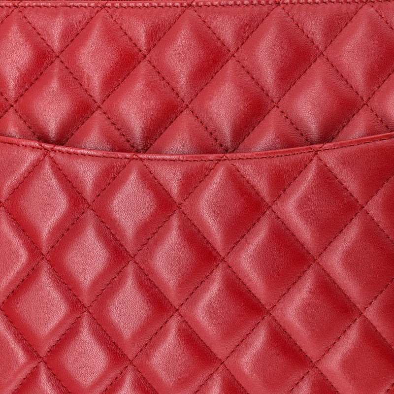O Case Clutch Quilted Lambskin Large