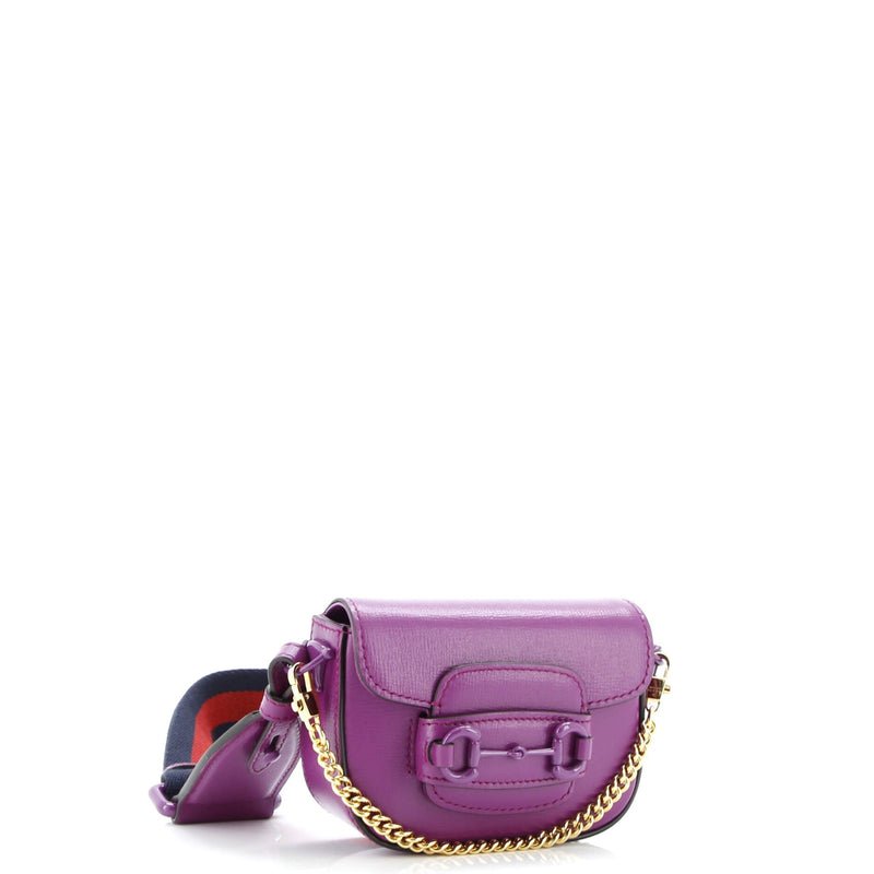 Horsebit Shoulder Bag Leather Super Mini