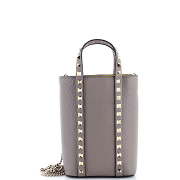 Rockstud Vertical Chain Tote Leather