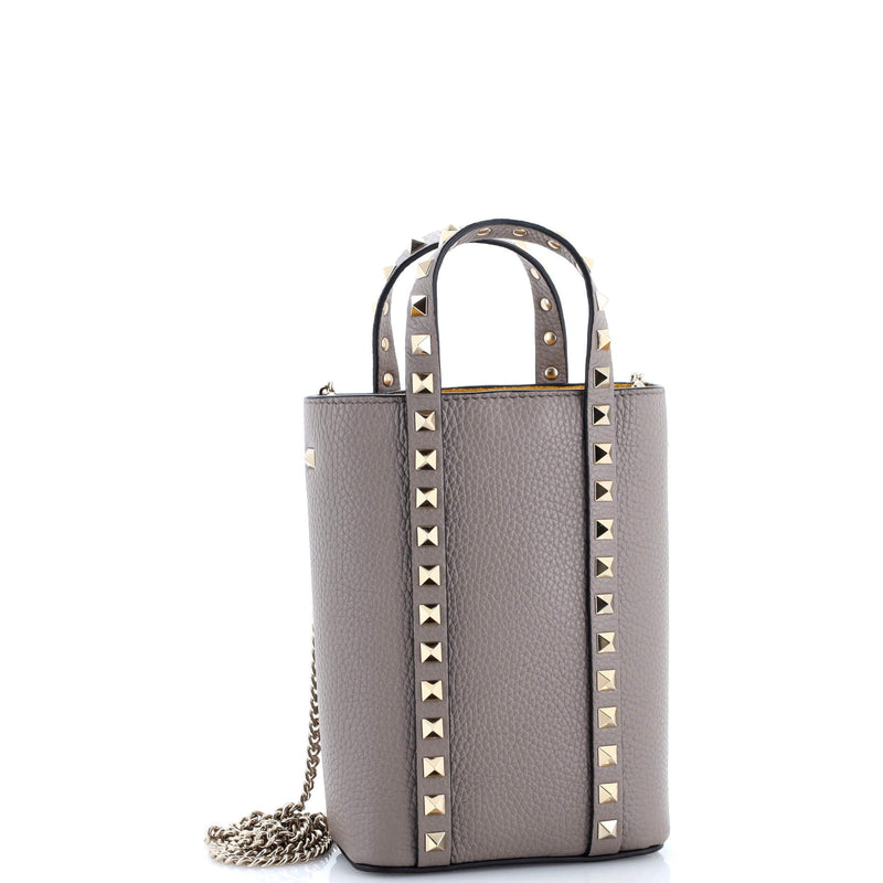 Rockstud Vertical Chain Tote Leather