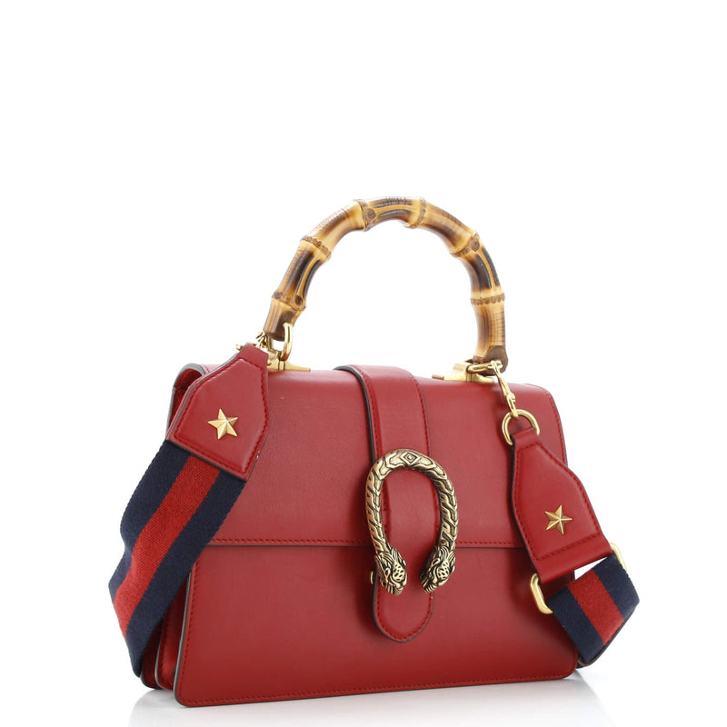 Dionysus Bamboo Top Handle Bag Leather