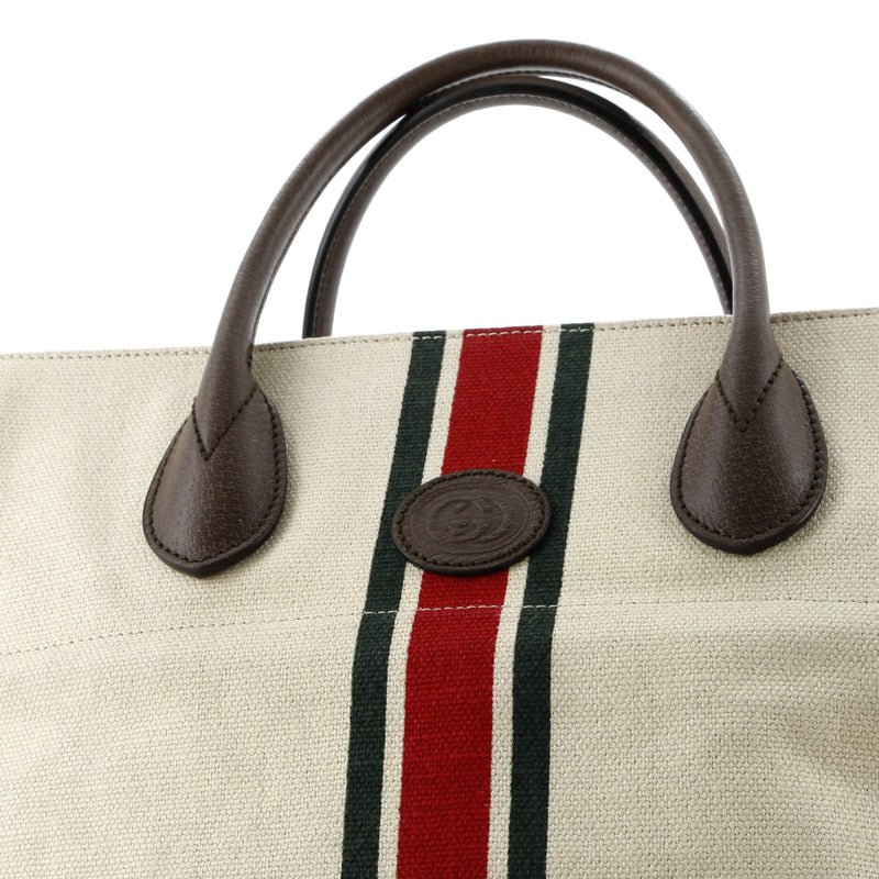 Foldable Web Tote Canvas With Leather