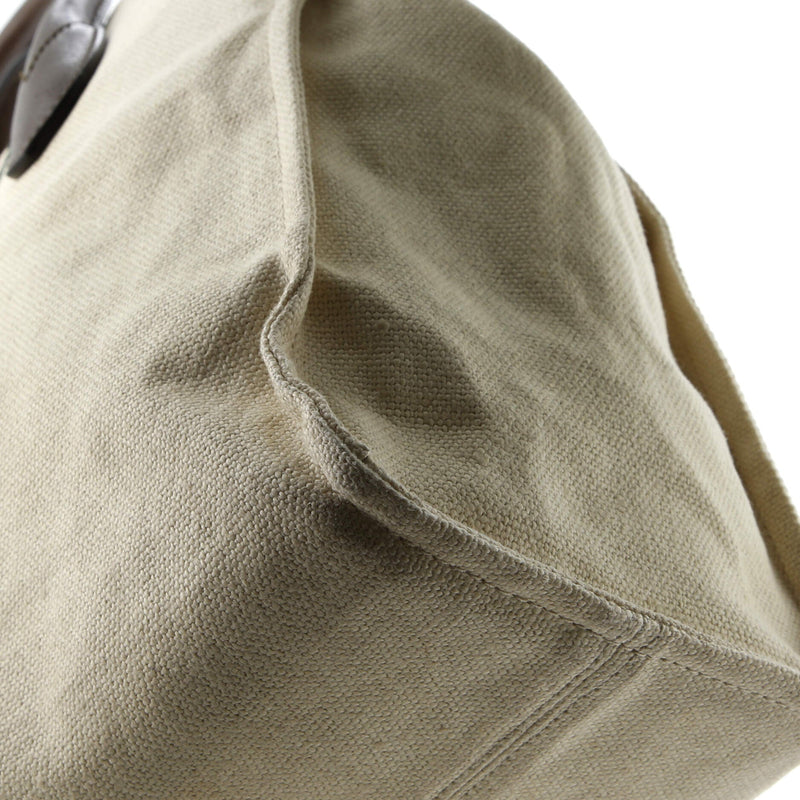 Foldable Web Tote Canvas With Leather