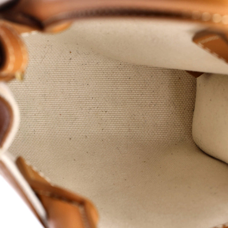 Vertical Cabas Tote Canvas With Leather
