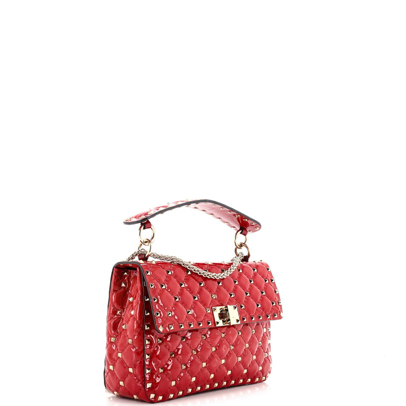Rockstud Spike Flap Bag Quilted Patent