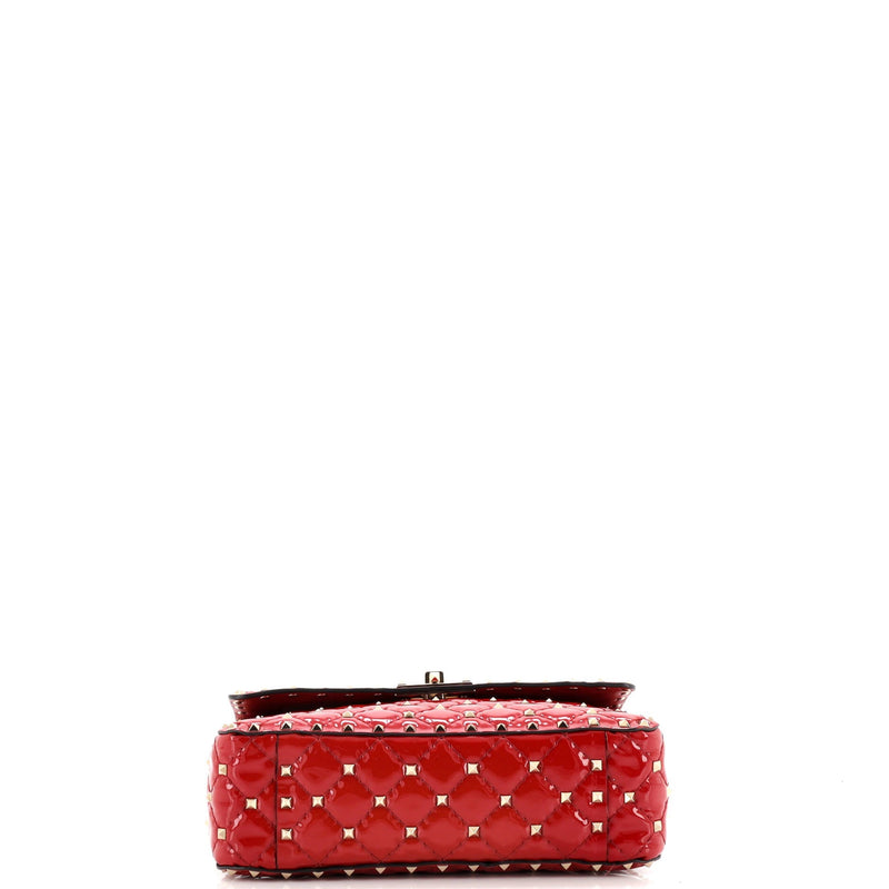 Rockstud Spike Flap Bag Quilted Patent