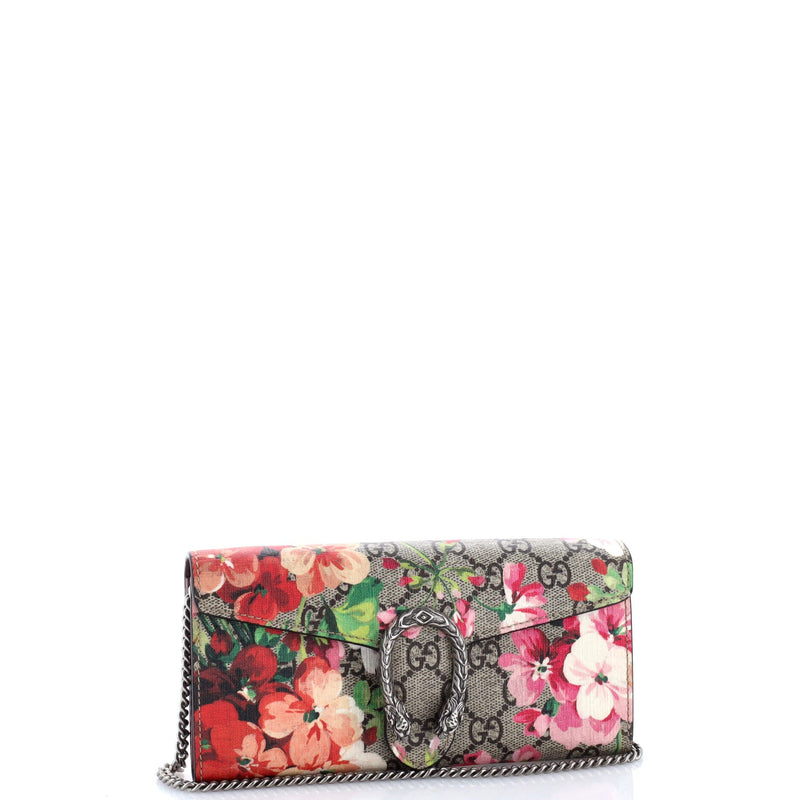 Dionysus Chain Wallet Blooms Print Gg