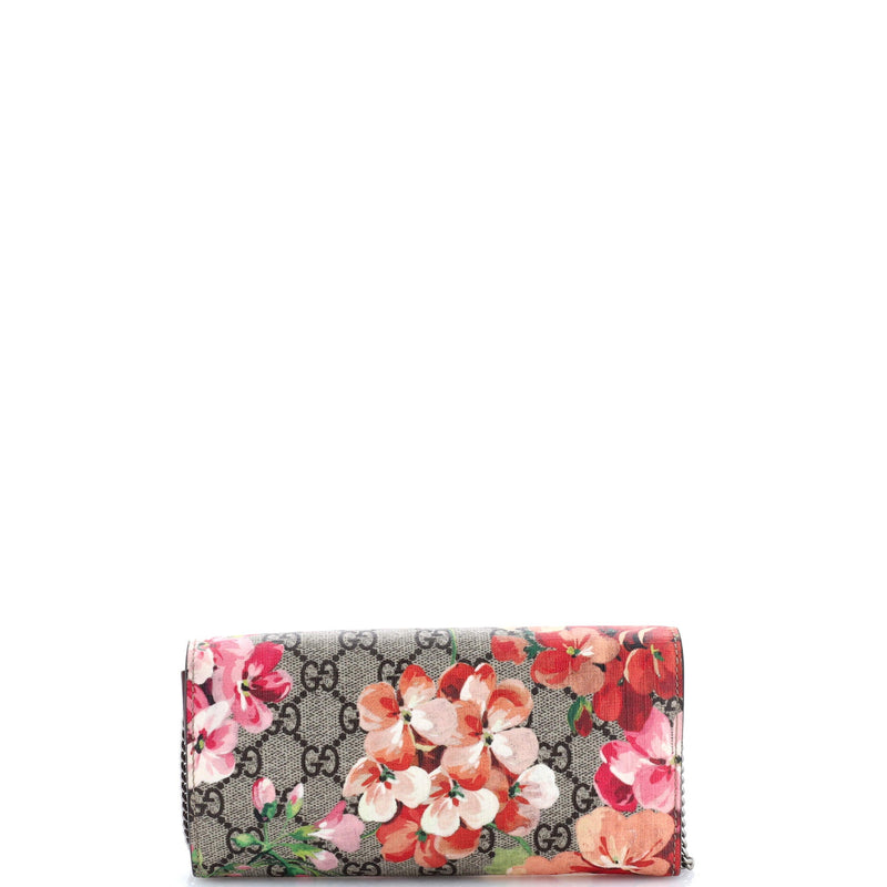 Dionysus Chain Wallet Blooms Print Gg