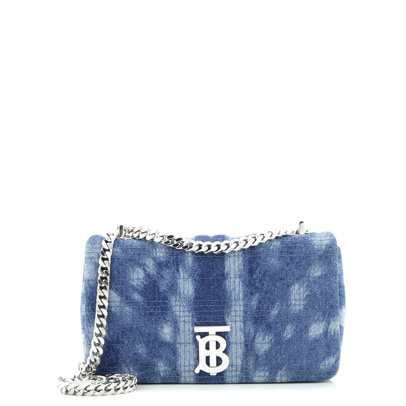 Lola Shoulder Bag Quilted Printed Denim
