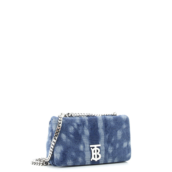 Lola Shoulder Bag Quilted Printed Denim