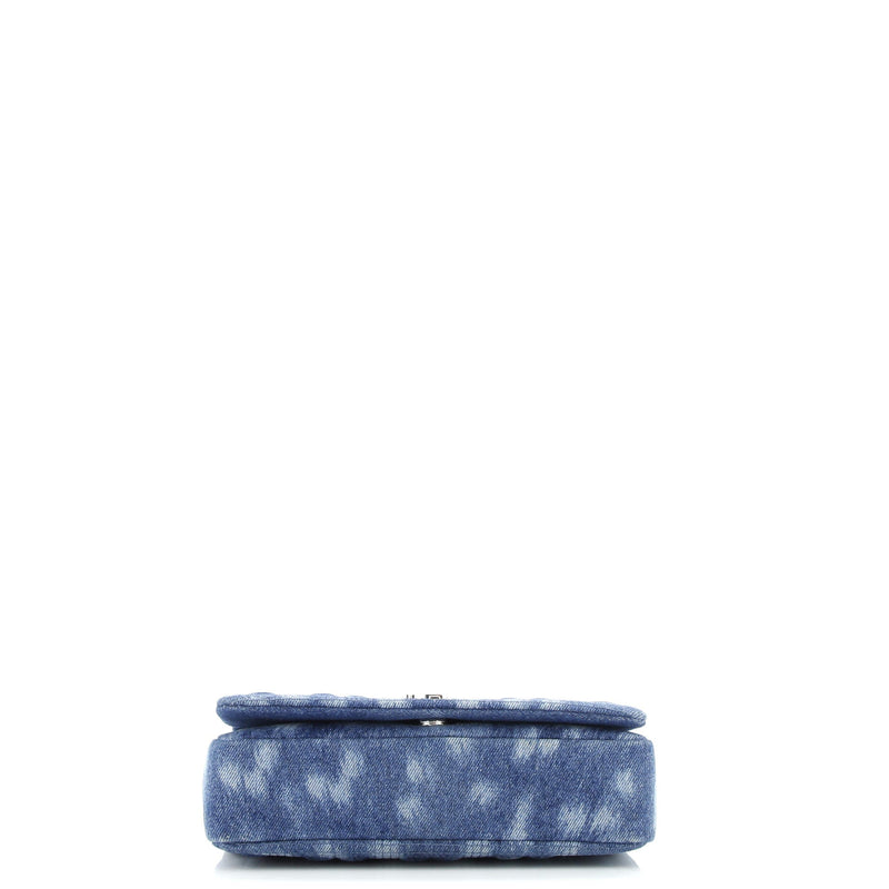 Lola Shoulder Bag Quilted Printed Denim