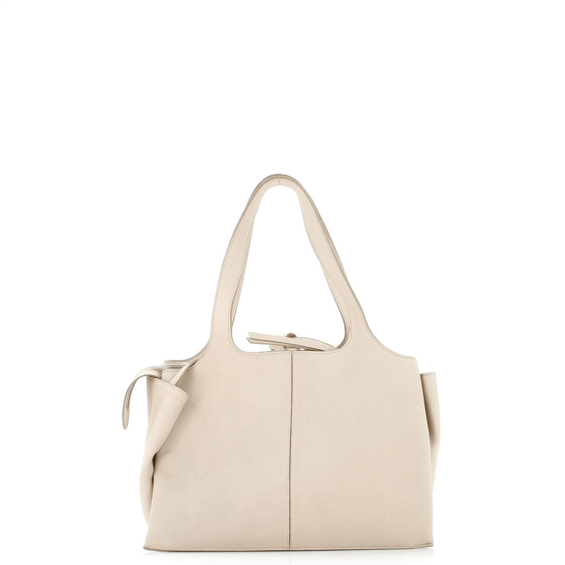 Tri-Fold Shoulder Bag Grained Calfskin