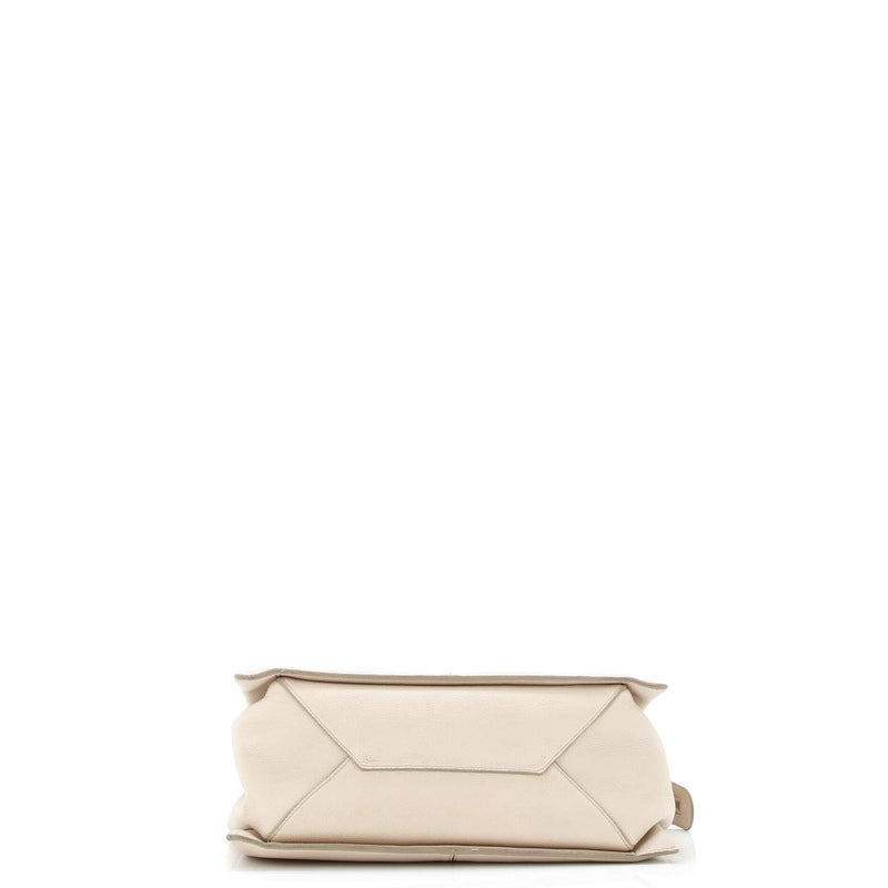 Tri-Fold Shoulder Bag Grained Calfskin