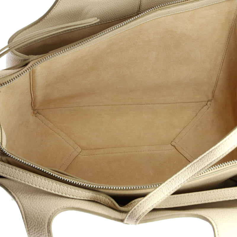 Tri-Fold Shoulder Bag Grained Calfskin