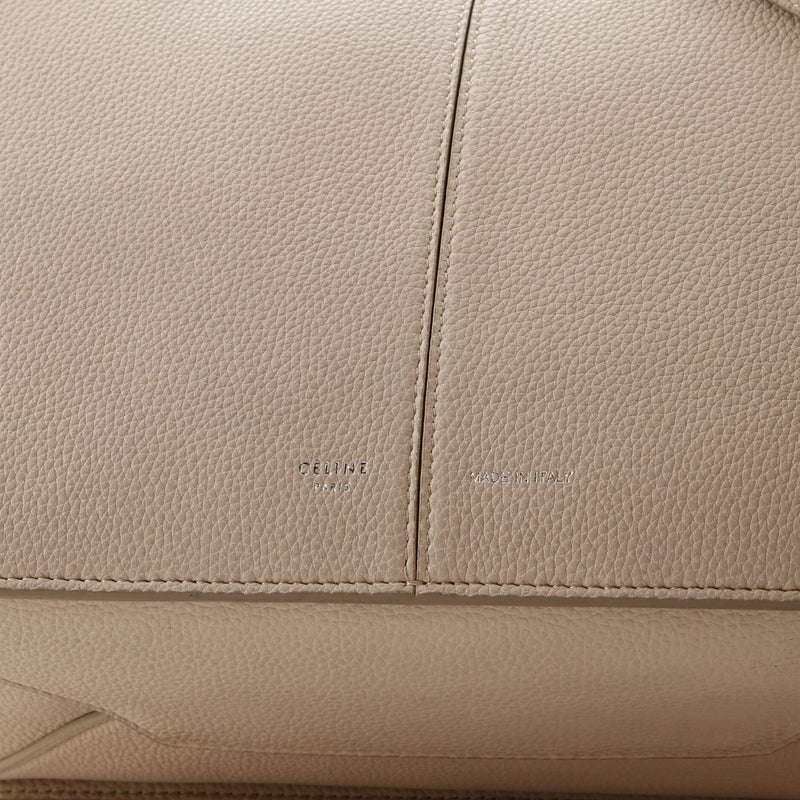 Tri-Fold Shoulder Bag Grained Calfskin