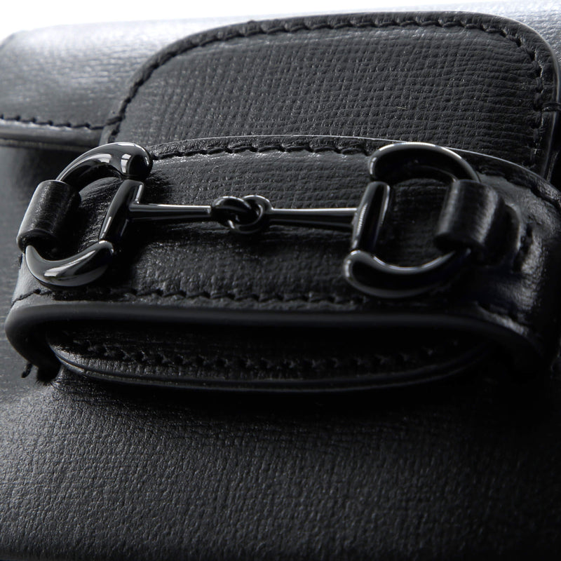 Horsebit Shoulder Bag Leather Super Mini