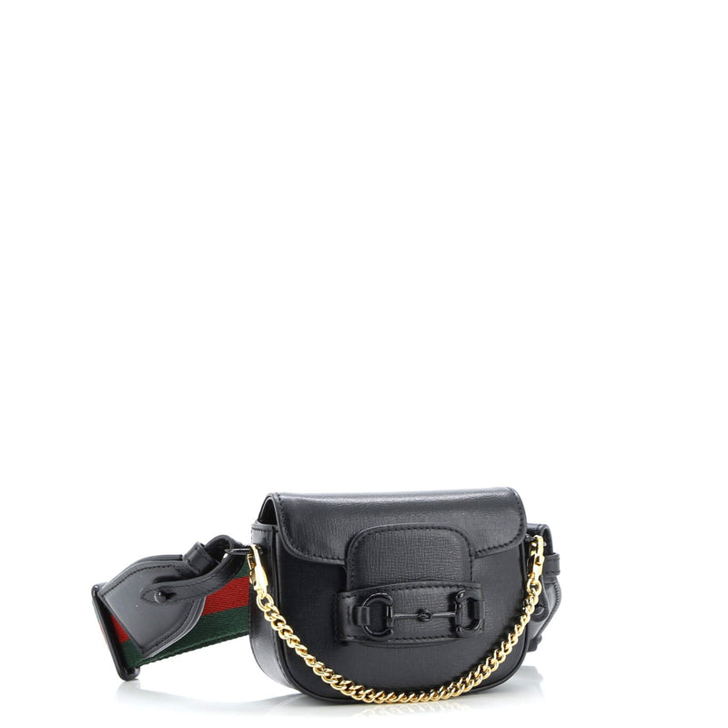 Horsebit Shoulder Bag Leather Super Mini