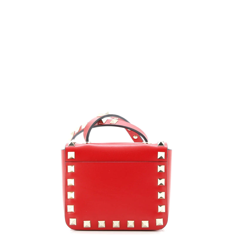 Rockstud Flip Lock Flap Bag Leather