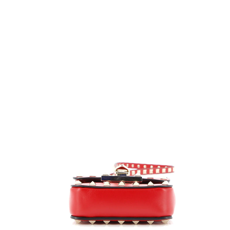 Rockstud Flip Lock Flap Bag Leather