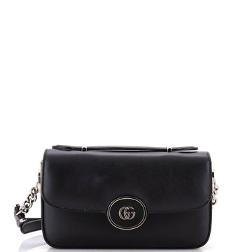 Petite Gg Flap Shoulder Bag Leather