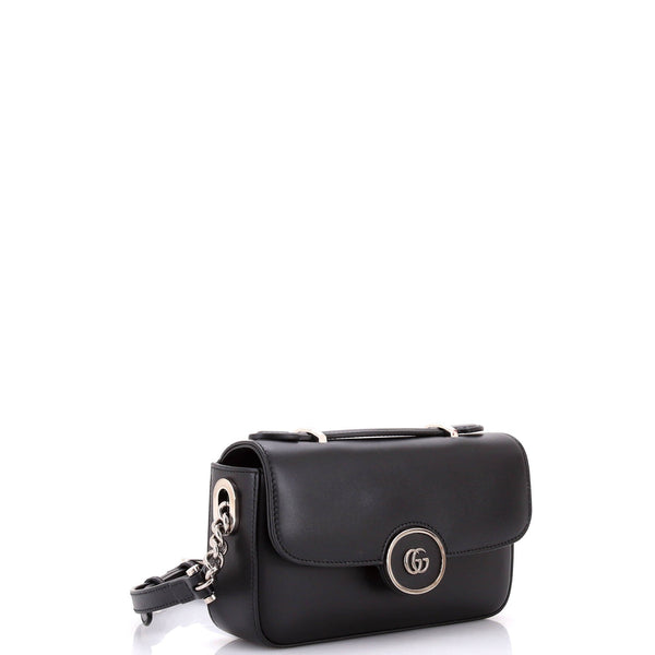 Petite Gg Flap Shoulder Bag Leather