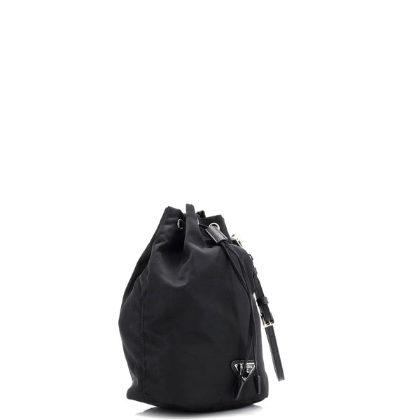 Drawstring Wristlet Bucket Bag Tessuto