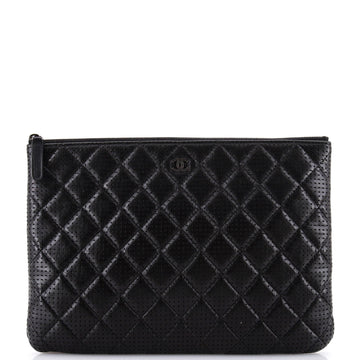 O Case Clutch Quilted Perforated