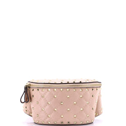 Rockstud Spike Belt Bag Quilted Leather
