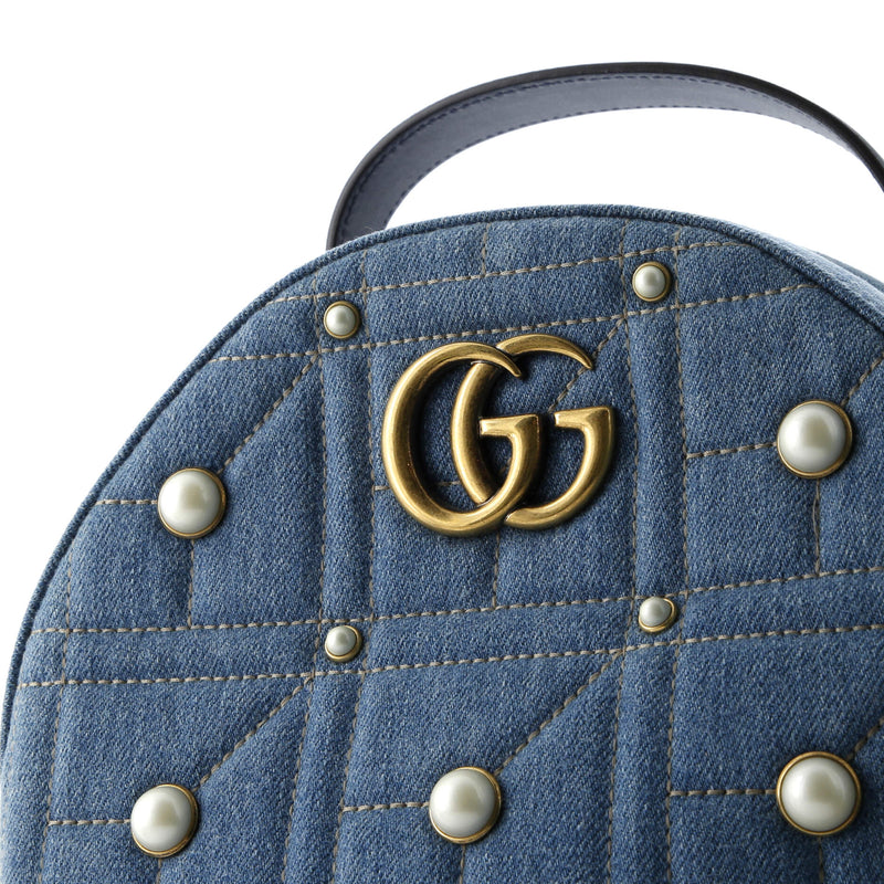 Pearly Gg Marmont Backpack Embellished