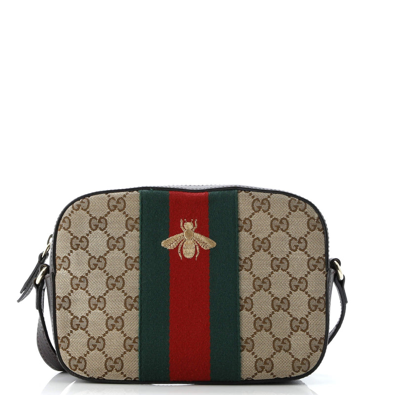 Bee Web Camera Bag Gg Canvas