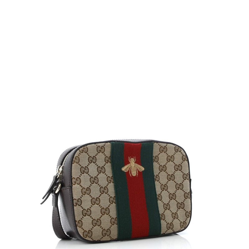 Bee Web Camera Bag Gg Canvas