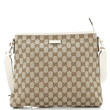 Flat Messenger Bag Gg Canvas Medium