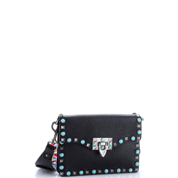 Rolling Rockstud Crossbody Bag Leather