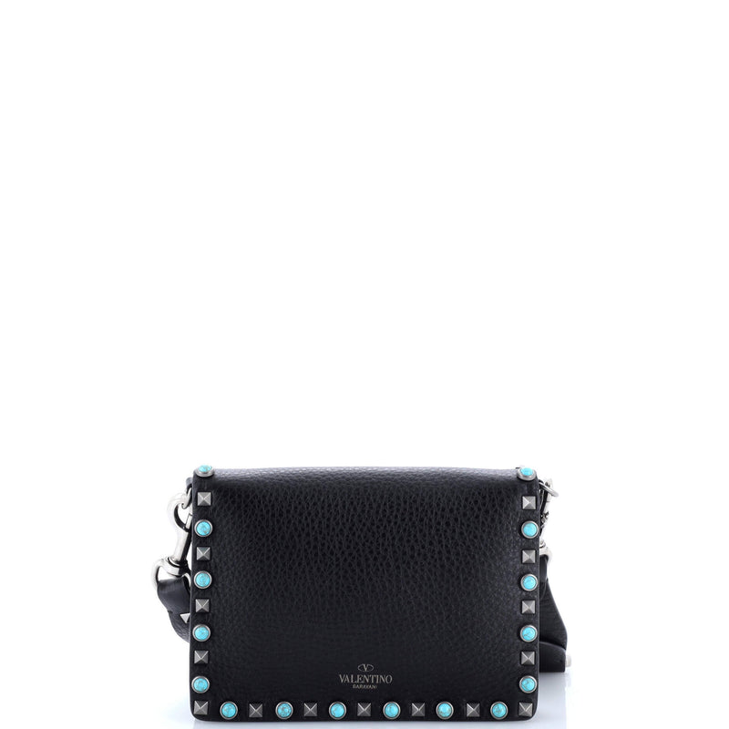 Rolling Rockstud Crossbody Bag Leather