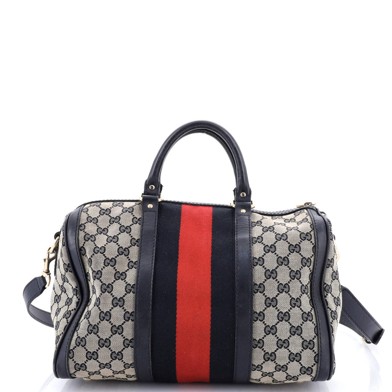 Vintage Web Boston Bag Gg Canvas Medium