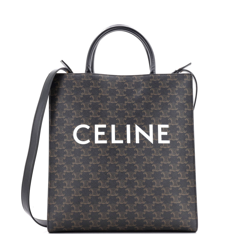 Vertical Cabas Tote Triomphe Coated