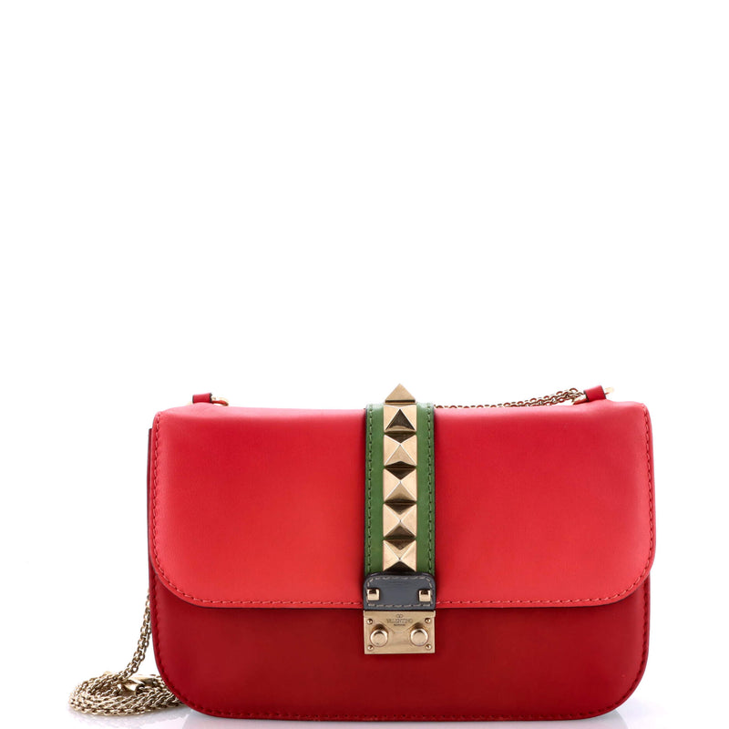 Glam Lock Shoulder Bag Leather Medium