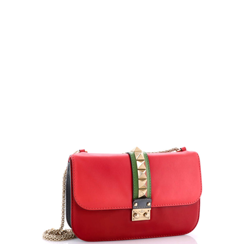 Glam Lock Shoulder Bag Leather Medium