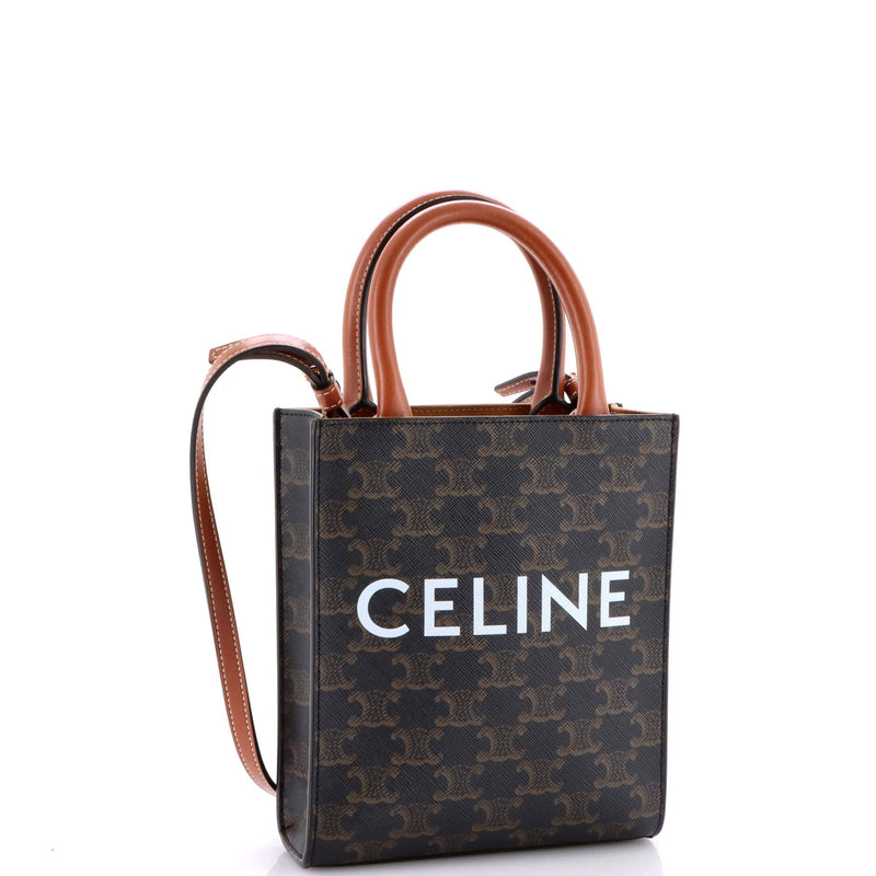 Vertical Cabas Tote Triomphe Coated