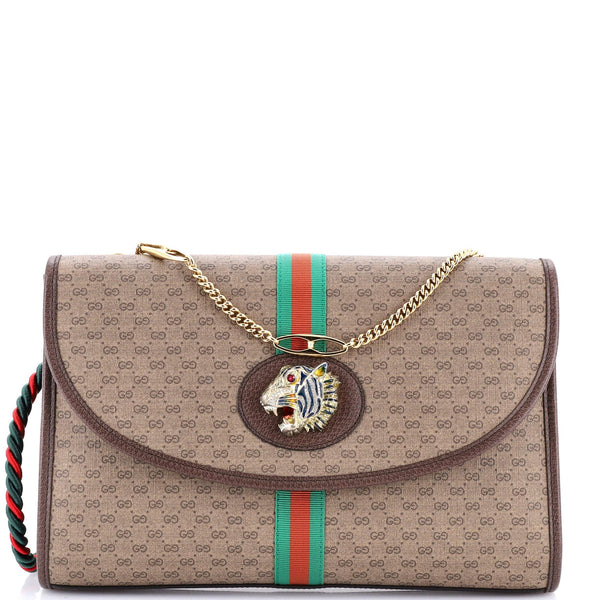 Rajah Web Chain Shoulder Bag Gg Coated