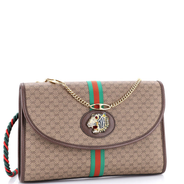 Rajah Web Chain Shoulder Bag Gg Coated