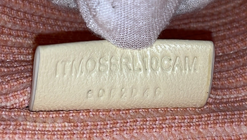 Peg Handle Bag Knit Check Fabric Medium