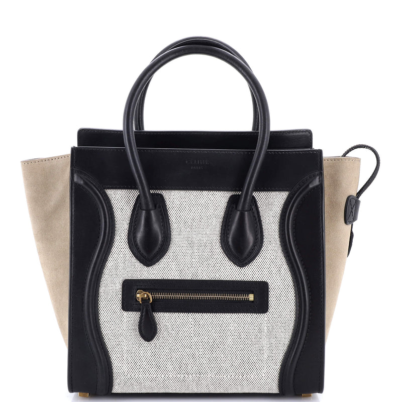 Luggage Bag Canvas And Leather Mini