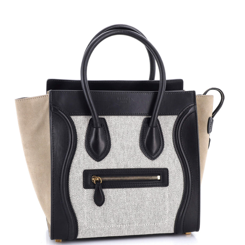 Luggage Bag Canvas And Leather Mini